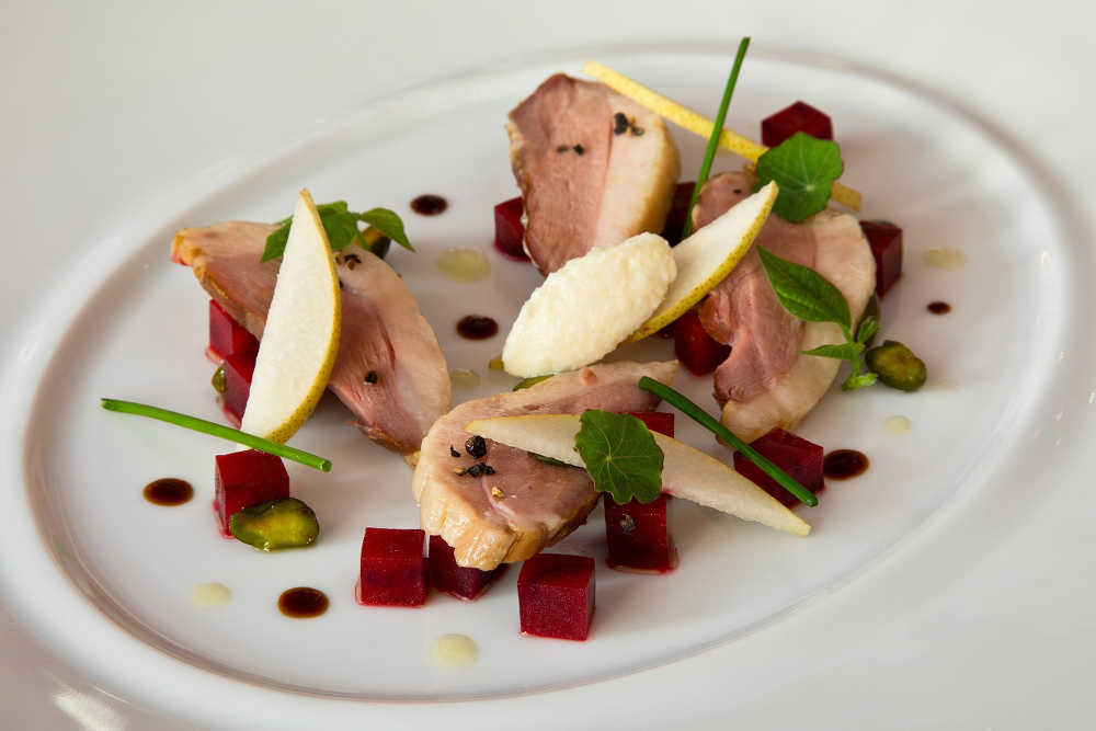 Salad of Ummera Smoked Silver Hill Duck Breast with Beetroot and Horseradish