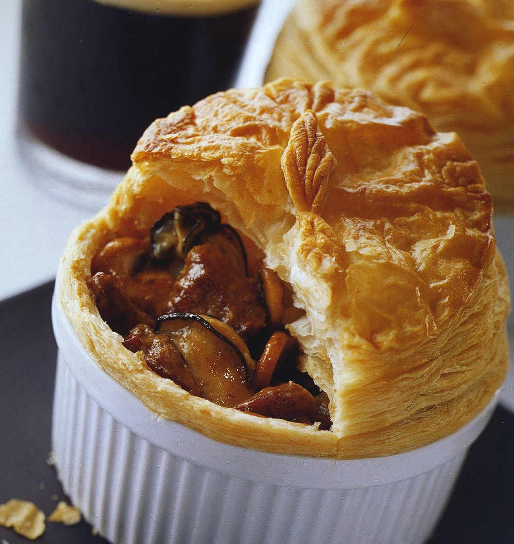 Oyster and Stout beef pie