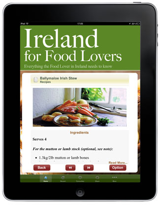 Ireland for Food Lovers app - recipe