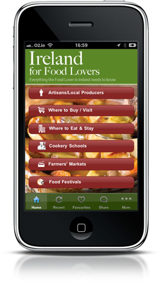 Ireland for Food Lovers app - search