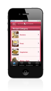 Kevin Dundon App - Recipe Categories
