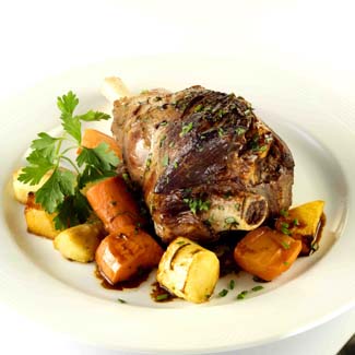 Lamb Shanks with Roast Root Vegetables