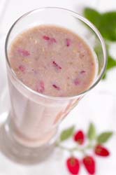 Rhubarb and Granola Smoothies