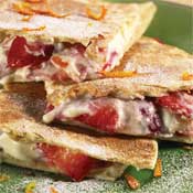 Strawberry and Mascarpone Quesadillas