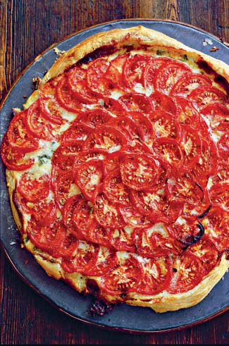 Tomato and basil tart