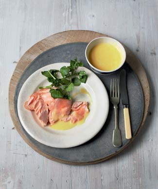 Poached Salmon with Irish Butter Sauce