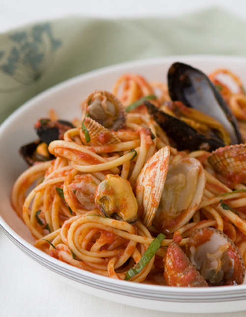 Summer Seafood Linguine Marinara