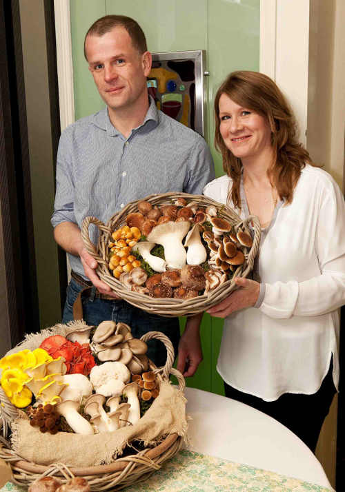 Lucy Deegan & Mark Cribbin of Ballyhoura Mushrooms