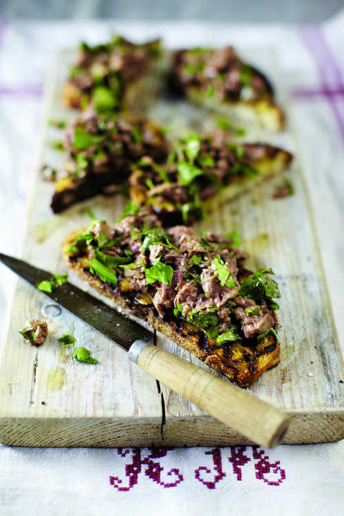 Spicy Chicken Livers on Toast