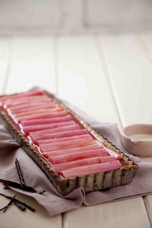 Rhubarb & Vanilla Cream Tart