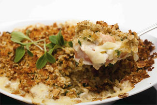 Fish Pie with Oat Topping