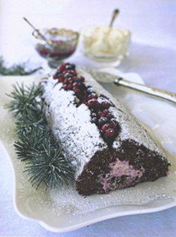 Cranberry & Chocolate Roulade
