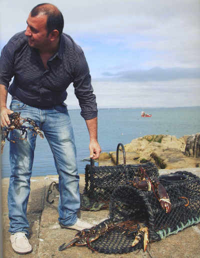 Marco Roccasalvo with Lobsters