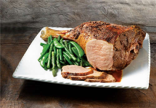 Roast Leg of Lamb with Spicy Topping