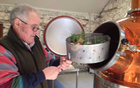 Rod adding botanicals to still