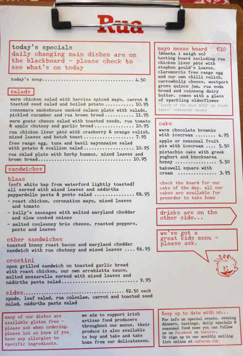 Rua Menu