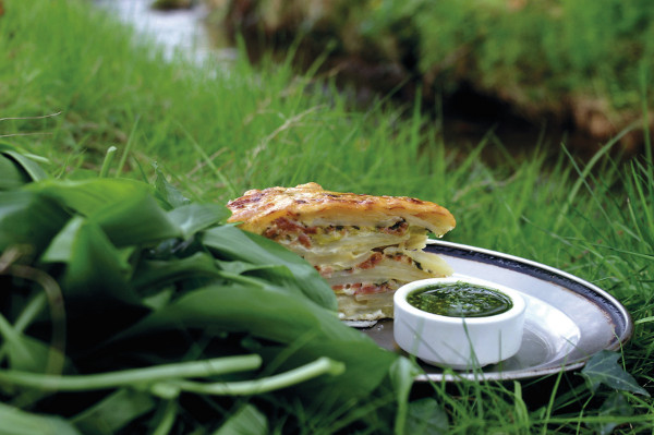 Wild Garlic, Leek & Potato bake