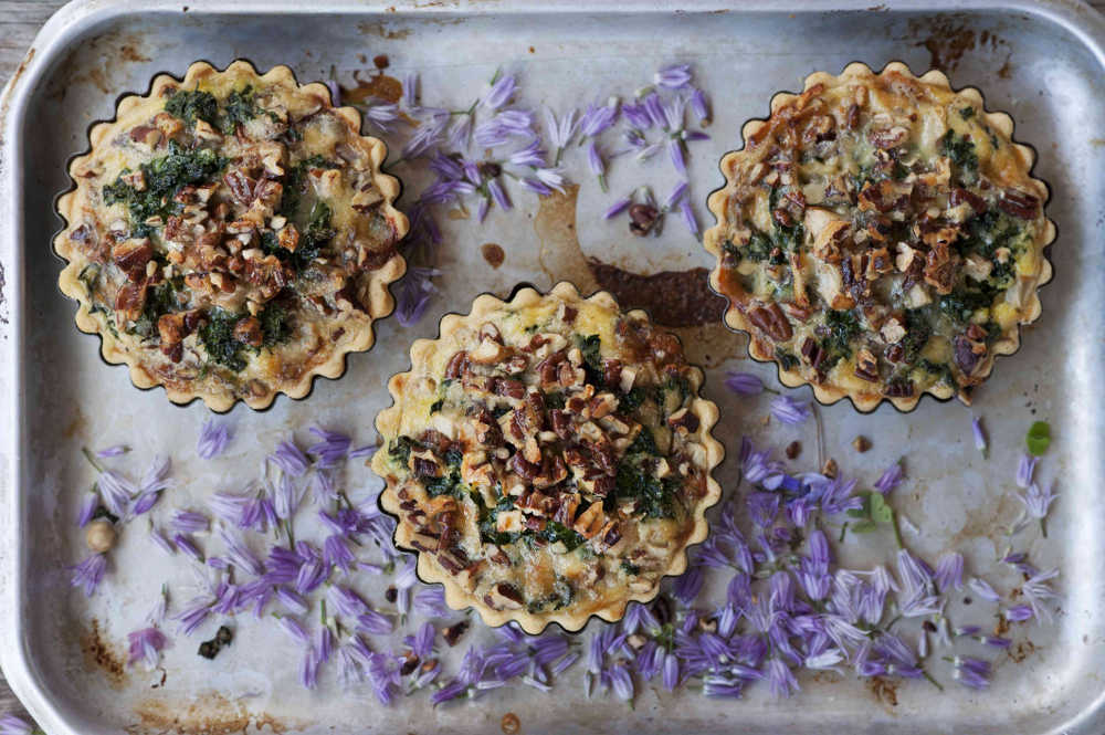 Blue Cheese, Kale & Pecan Tart