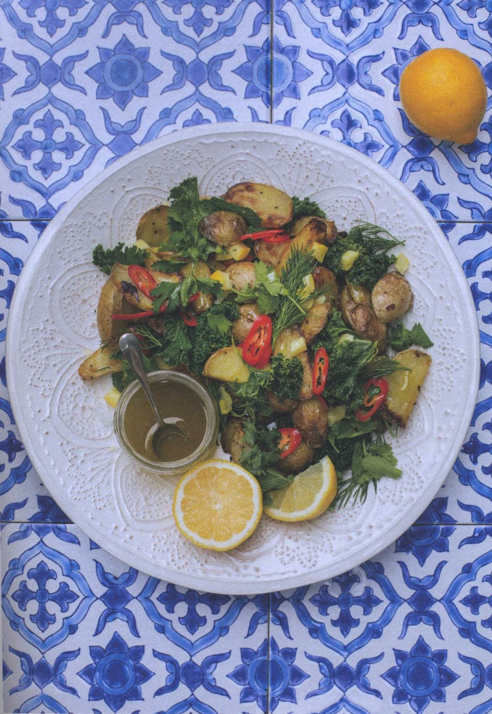 Potato, preserved lemon and kale salad