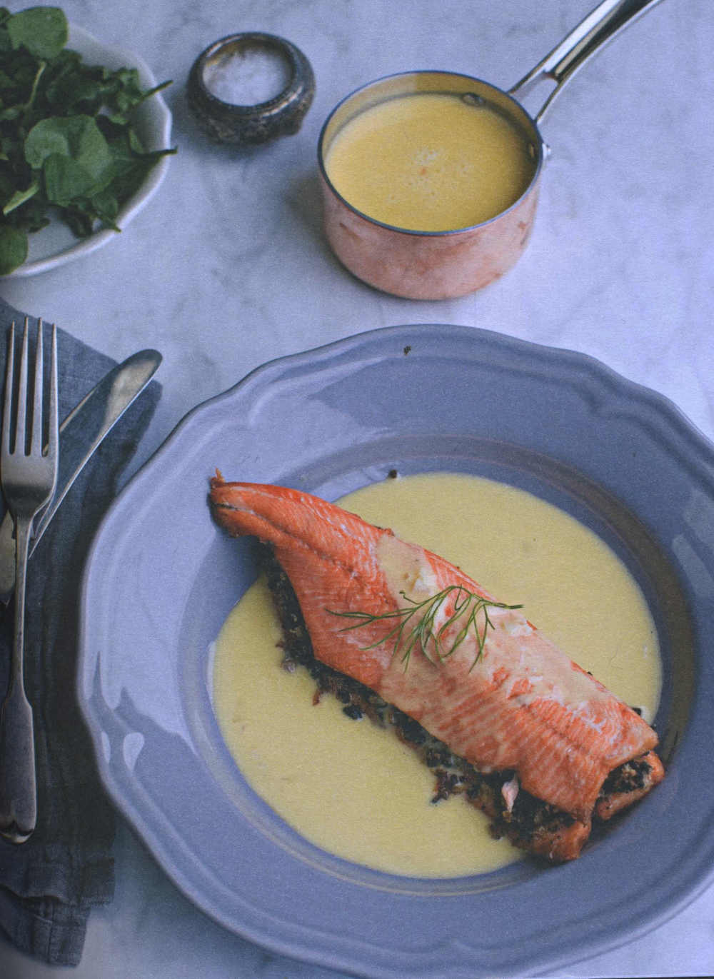 Trout with Inch House Black Pudding & Beurre Blanc