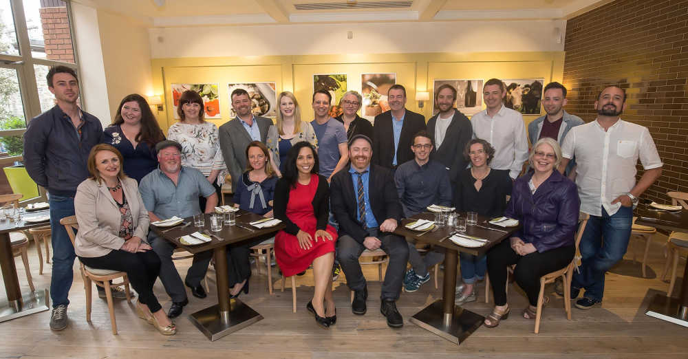 Photo caption: Fáilte Ireland’s new food champions (front row, l to r) Jacinta Dalton, Gabriel Faherty, Olivia Duff, Ketty Elisabeth, Garrett Fitzgerald, Chris Molloy, Ruth Healy and Brid Torrades. (Back row, l to r) Kevin Ahern, Seáneen Sullivan, Claire Dalton, Tom Flavin, Judith Boyle, Ivan Varian, Aine Maguire, Pádraic Óg Gallagher, Patrick Ryan, John Relihan, Anthony O’Toole and Niall Sabongi. Photograph: Pat Moore