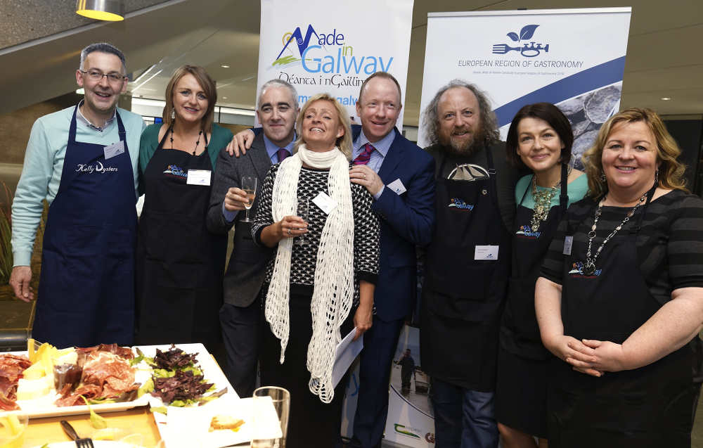 Galway's Bid Team with Dr Diane Dodd of IGCAT. Pictured from left to the right: Diarmuid Kelly - Kelly's Oysters, Jacinta Dalton - GMIT, Cathal O'Donoghue - Teagasc, Alan Farrell - Galway County Council, Liam Heneghan - Tribal Foods, Caitriona Morgan - Galway County Council, Cait Noone - GMIT.