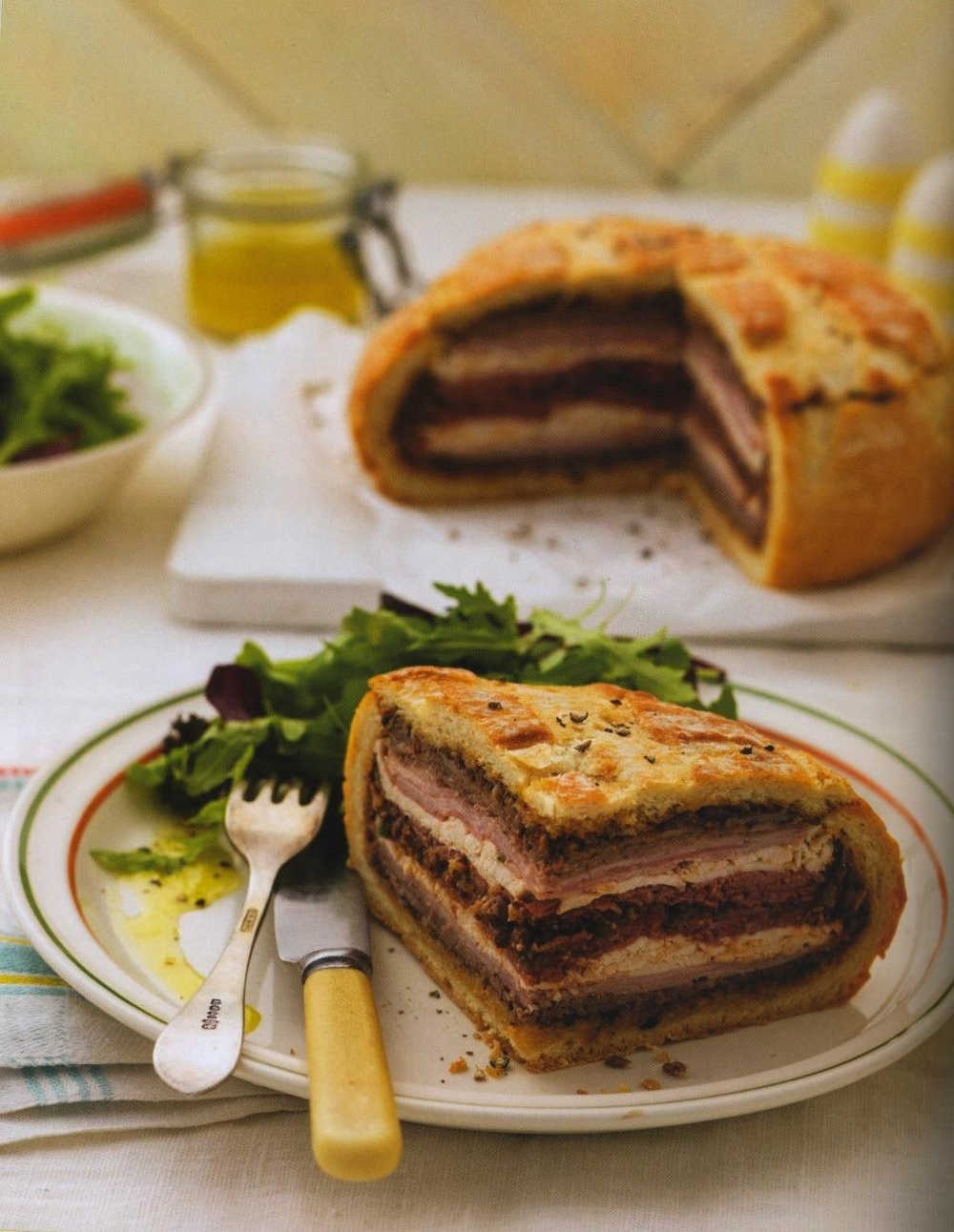 MEAT 'LOAF' with olive salsa