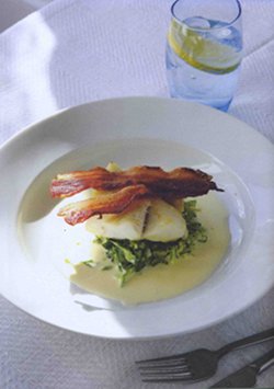 Roast Cod, Savoy Cabbage & Crispy Gubbeen Bacon