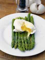 Recipe for Asparagus with Poached Duck Egg
