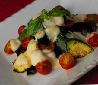 Grilled Vegetables with Mozzarella