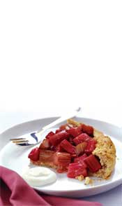 One Crust Rhubarb Pie