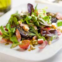 Rudd's Warm Bacon Salad with Black Pudding & Mustard Dressing