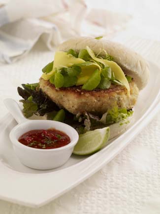 Oat Crusted Herb Salmon Cakes